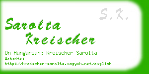 sarolta kreischer business card